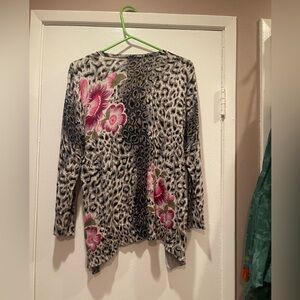Charlotte Gray Patterned Knit Top